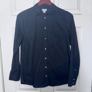 J. Crew Women’s Long-Sleeve Button-Up Shirt in Black